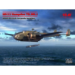 ICM 48353 HP.52 Hampden TB.Mk.I WWII British Torpedo Bomber