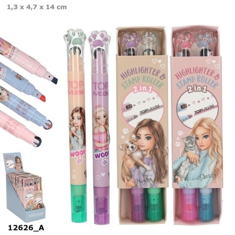 Top Model 12626 Zestaw dwóch zakreślaczy z pieczątką Ilość sztuk w opakowaniu 18
