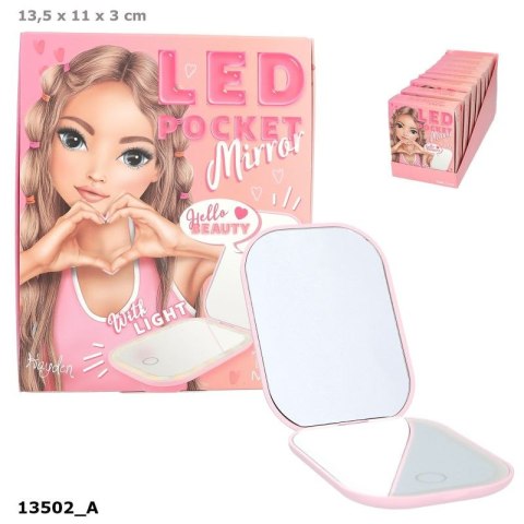 Top Model 13502 Lusterko składane z podświetleniem LED, z powiększeniem i regulacją światła, ładowane na USB C Ilość sztuk w op