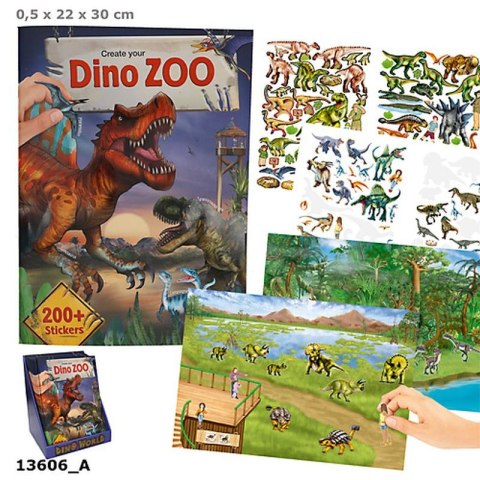 Top Model 13606 Zestaw kreatywny z naklejkami Dino ZOO Ilość sztuk w opakowaniu 18
