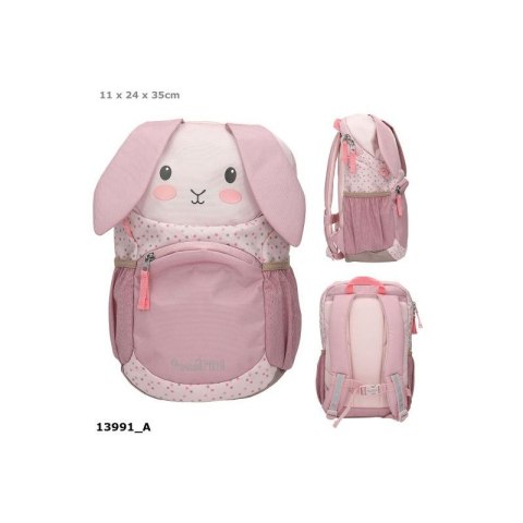 Top Model 13991 Plecaczek Króliczek Princess Mimi, wyściełane plecy, pas piersiowy, boczne kieszenie, kieszonka na suwak z przod