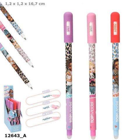 Top model 12643 Długopis ścieralny , z wymienną informacją o nastroju, 3 wzory Ilość sztuk w opakowaniu 24