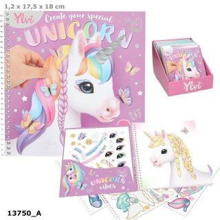 Top model 13750 Zestaw Dress me up, do ozdabiania głowy jednorożca Ylvi, z naklejkami Ilość sztuk w opakowaniu 18