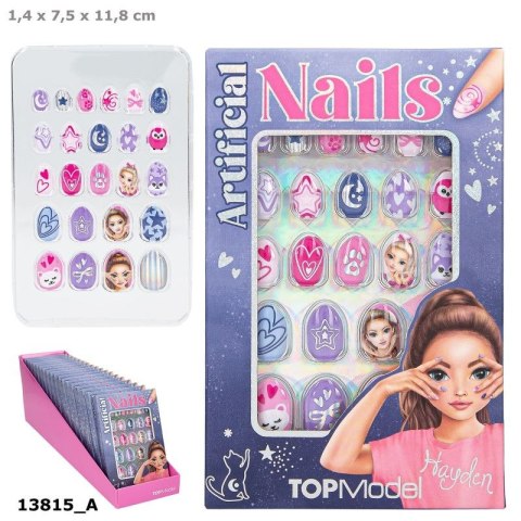 Top model 13815 Sztuczne paznokcie BEAUTY&ME, samoprzylepne, zestaw 24 sztuk Ilość sztuk w opakowaniu 18
