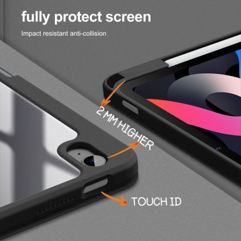 Etui ochronne Infiland Crystal Case Pencil do Apple iiPad Air 10.9" 4/5 (2020/2022) Air 11" 6 (2024) Black