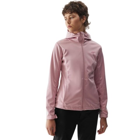 Kurtka damska softshell 4F F215 jasny róż 4FWSS24TSOFF215 56S Kurtka damska softshell 4F F215 jasny róż 4FWSS24TSOFF215 56S