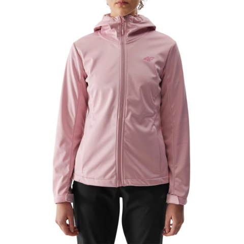 Kurtka damska softshell 4F F215 jasny róż 4FWSS24TSOFF215 56S Kurtka damska softshell 4F F215 jasny róż 4FWSS24TSOFF215 56S
