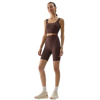 Legginsy damskie 4F F150 ciemny brązowy 4FWSS24TTIGF150 80S