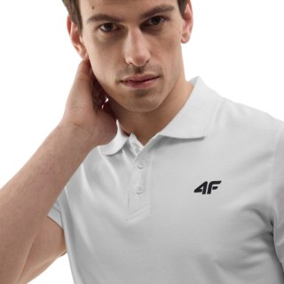 Koszulka męska polo 4F M129 biała 4FWSS24TPTSM129 10S