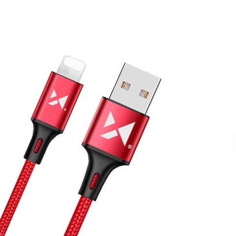 Wozinsky kabel przewód USB - Lightning 2,4A 2m czerwony (WUC-L2R)