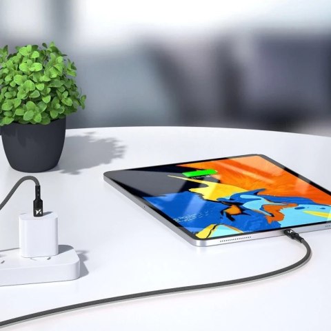 Wozinsky kabel przewód USB Typ C - USB Typ C Power Delivery 18W 2m czarny (WUC-PD-CC2B)