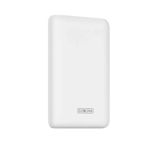 Duzzona magnetyczny powerbank 5000 mAh z funkcją ładowania bezprzewodowego (MagSafe, Qi) USB-C 20W biały (W4)