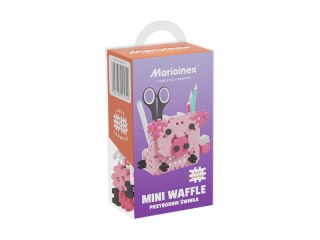 Klocki konstrukcyjne Mini Waffle 70 elementów Przybornik Świnka MARIOINEX 905722