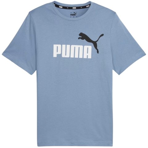 Koszulka męska Puma ESS+ 2 Col Logo Tee niebieska 586759 20 Koszulka męska Puma ESS+ 2 Col Logo Tee niebieska 586759 20