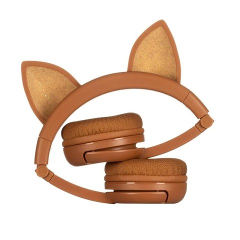 Słuchawki bezprzewodowe dla dzieci BuddyPhones Play Ears Plus fox (brązowe)