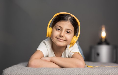 Słuchawki przewodowe dla dzieci BuddyPhones Explore Plus (żółte)