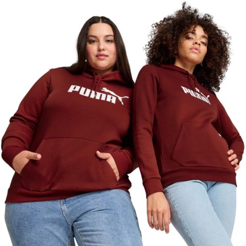 Bluza damska Puma ESS Logo Hoodie FL bordowa 586789 13 Bluza damska Puma ESS Logo Hoodie FL bordowa 586789 13