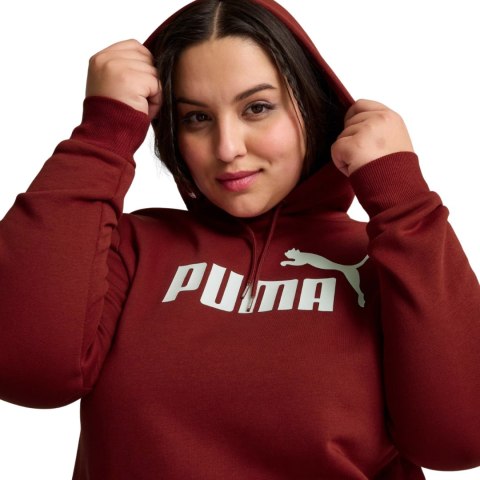 Bluza damska Puma ESS Logo Hoodie FL bordowa 586789 13 Bluza damska Puma ESS Logo Hoodie FL bordowa 586789 13