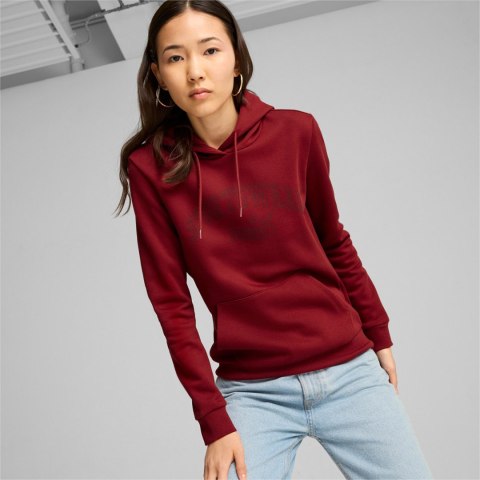 Bluza damska Puma Ess+ Logo LAB Hoodie FL bordowa 682987 13 Bluza damska Puma Ess+ Logo LAB Hoodie FL bordowa 682987 13