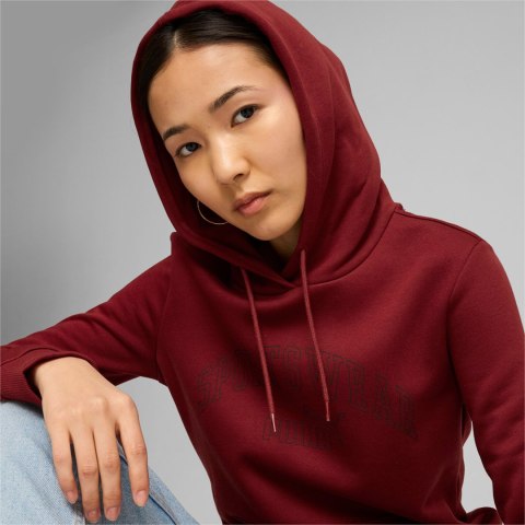 Bluza damska Puma Ess+ Logo LAB Hoodie FL bordowa 682987 13 Bluza damska Puma Ess+ Logo LAB Hoodie FL bordowa 682987 13