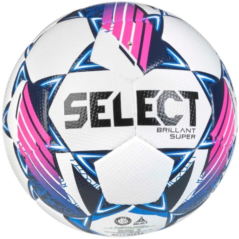 Piłka nożna Select Brillant Super Fifa 5 Quality Pro v24 biało-niebieska 18542 Piłka nożna Select Brillant Super Fifa 5 Quality Pro v24 biało-niebieska 18542