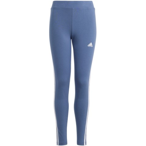 Legginsy dla dzieci adidas Essentials 3-Stripes Cotton Tights niebieskie IS2633