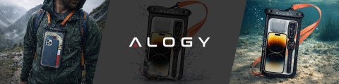 Etui wodoodporne duże Alogy Waterproof Case torba wodoszczelna uniwersalna IPX8 na telefon i dokumenty do 9 cali Czarne