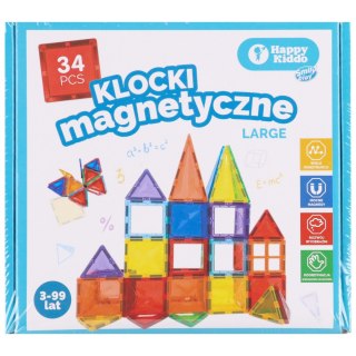 Klocki magnetyczne 34el 18x16x5 Happy Kiddo SMILY PLAY SP85381
