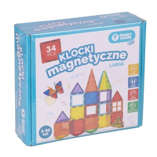 Klocki magnetyczne 34el 18x16x5 Happy Kiddo SMILY PLAY SP85381