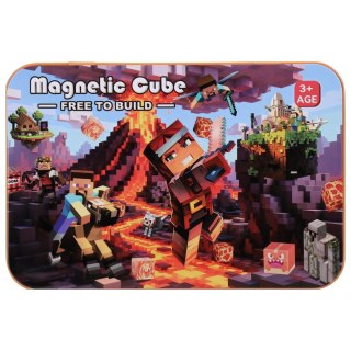 Klocki magnetyczne Free To Build brązowy 60 elementów metalowe pud.798802