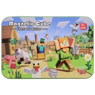 Klocki magnetyczny Free To Build zielone 60 elementów metalowe pud. 798734
