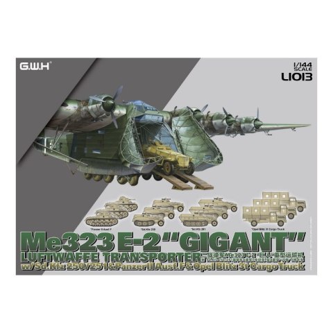 Lion Roar L1013 (G.W.H) Me323 E-2 "Gigant" Luftwaffe Transporter w/ Sd.Kfz.250/251 & Panzer II Ausf. F & Opel Blitz 3 T Cargo Tr