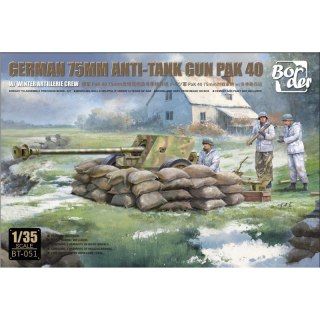 Border Model BT-051 German 75 mm Anti-Tank Gun PaK 40