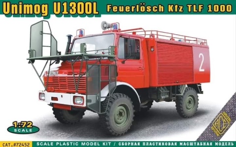 Ace 72452 Unimog U 1300L Feuerloesch Kfz TLF 1000	1:72