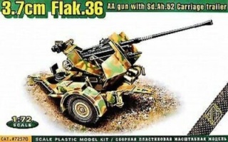 Ace 72570 3,7cm Flak36 AAgun w/Sd.Ah52 carriage	1:72