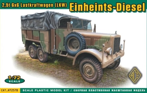Ace 72578 Einheints-Diesel 2,5t 6x6 Lastkraftwagen	1:72