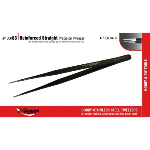 Mirage 100083 Reinforced Straight Precision Tweezer 13,5 cm