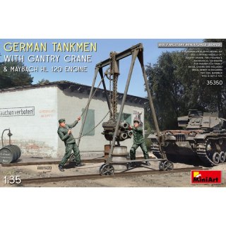 Mini Art 35350 German Tankmen With Gantry Crane & Maybach HL 120 Engine
