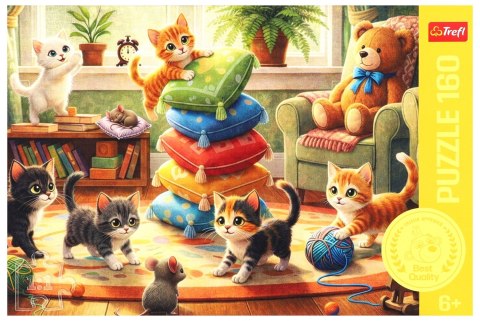 Puzzle 160 elementów Kocie Psoty TREFL 15442