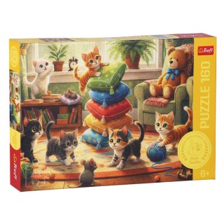 Puzzle 160 elementów Kocie Psoty TREFL 15442