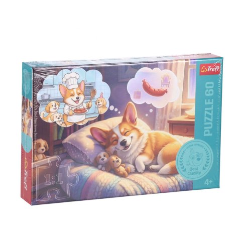 Puzzle 60 elementów Corgi w Krainie Snów TREFL 17434