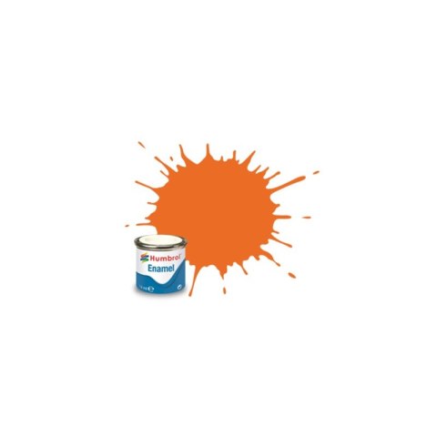 Humbrol AA0046 Enamel Paint: 046 Orange Matt (14 ml)