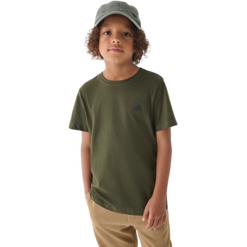 Koszulka dla chłopca 4F M1626 khaki 4FJWMM00TTSHM1626 43S Koszulka dla chłopca 4F M1626 khaki 4FJWMM00TTSHM1626 43S