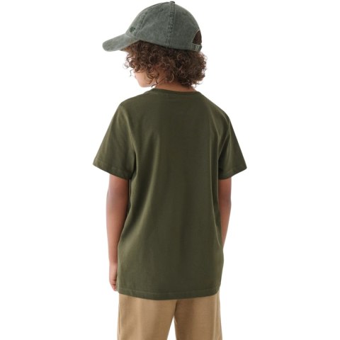 Koszulka dla chłopca 4F M1626 khaki 4FJWMM00TTSHM1626 43S Koszulka dla chłopca 4F M1626 khaki 4FJWMM00TTSHM1626 43S