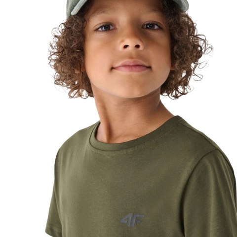 Koszulka dla chłopca 4F M1626 khaki 4FJWMM00TTSHM1626 43S Koszulka dla chłopca 4F M1626 khaki 4FJWMM00TTSHM1626 43S