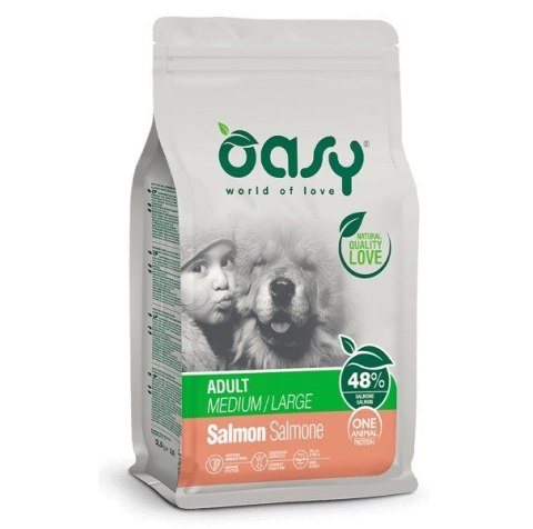 Oasy One Animal Protein Adult M/L Salmon 12kg