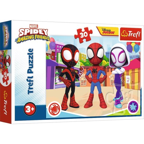 Puzzle 30 elementów Przygody Spidey a i przyjaciół TREFL 18285 TR