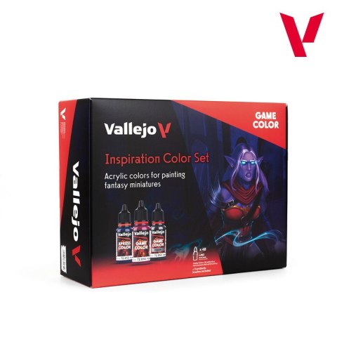 Vallejo 72182 Game Color Inspiration Color Set (48 x 18 ml) + Brushes