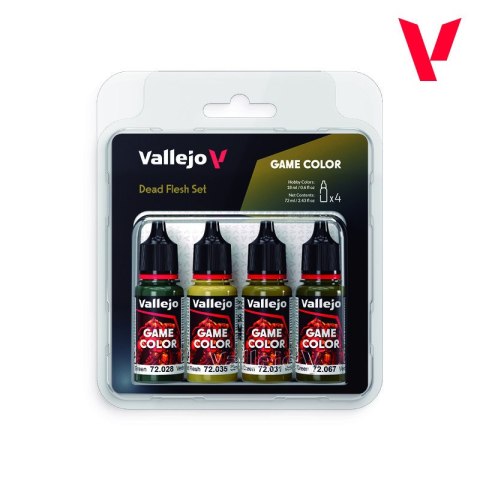 Vallejo 72392 Game Color Set: Dead Flesh (4 x 18 ml)