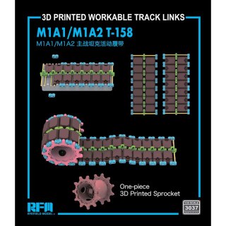 RFM 3037 3D Printed Workable Track Links M1A1/A2 T-158